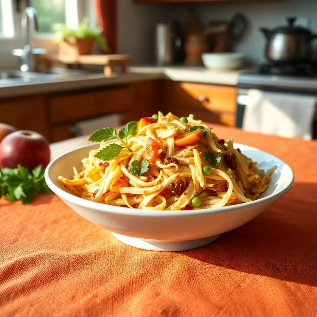 Spicy Peach Slaw recipe