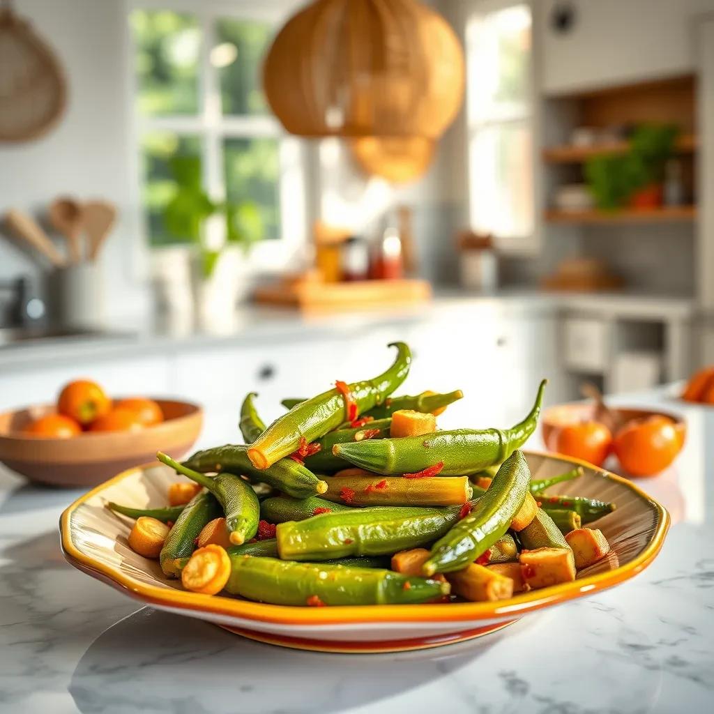 Zesty Pickled Okra recipe