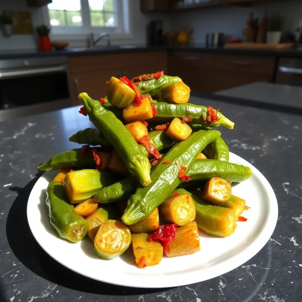 Spicy Pickled Okra recipe