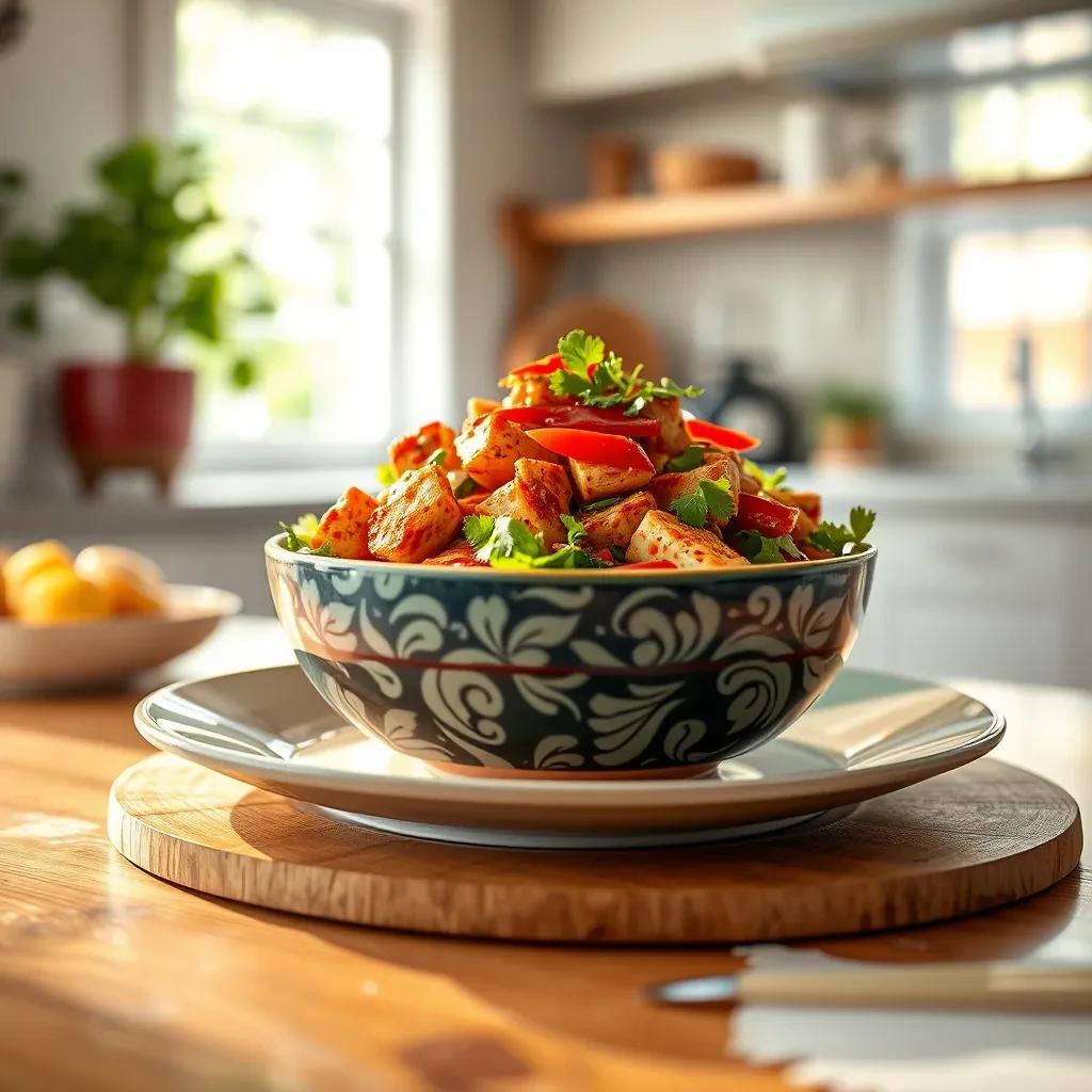 Spicy Tofu Salad Bowl Delight recipe