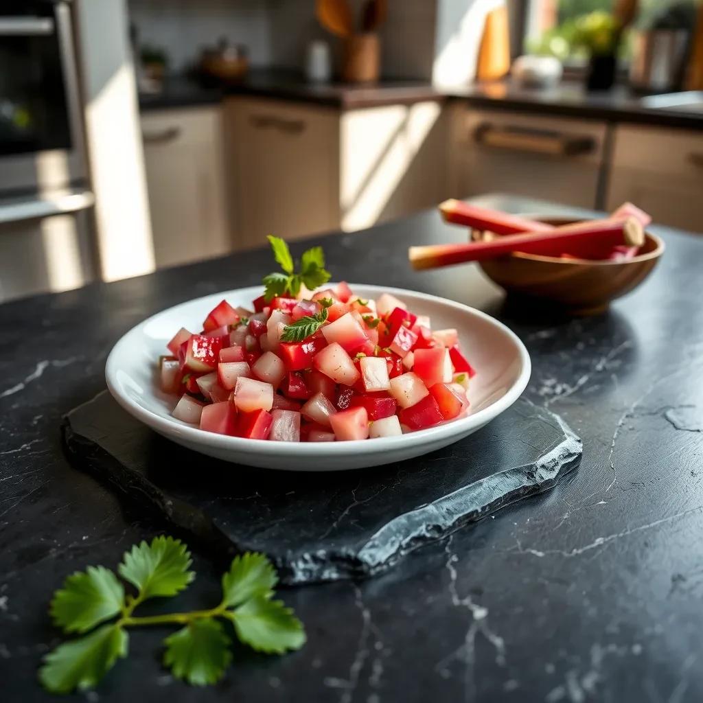 Zesty Rhubarb Salsa recipe