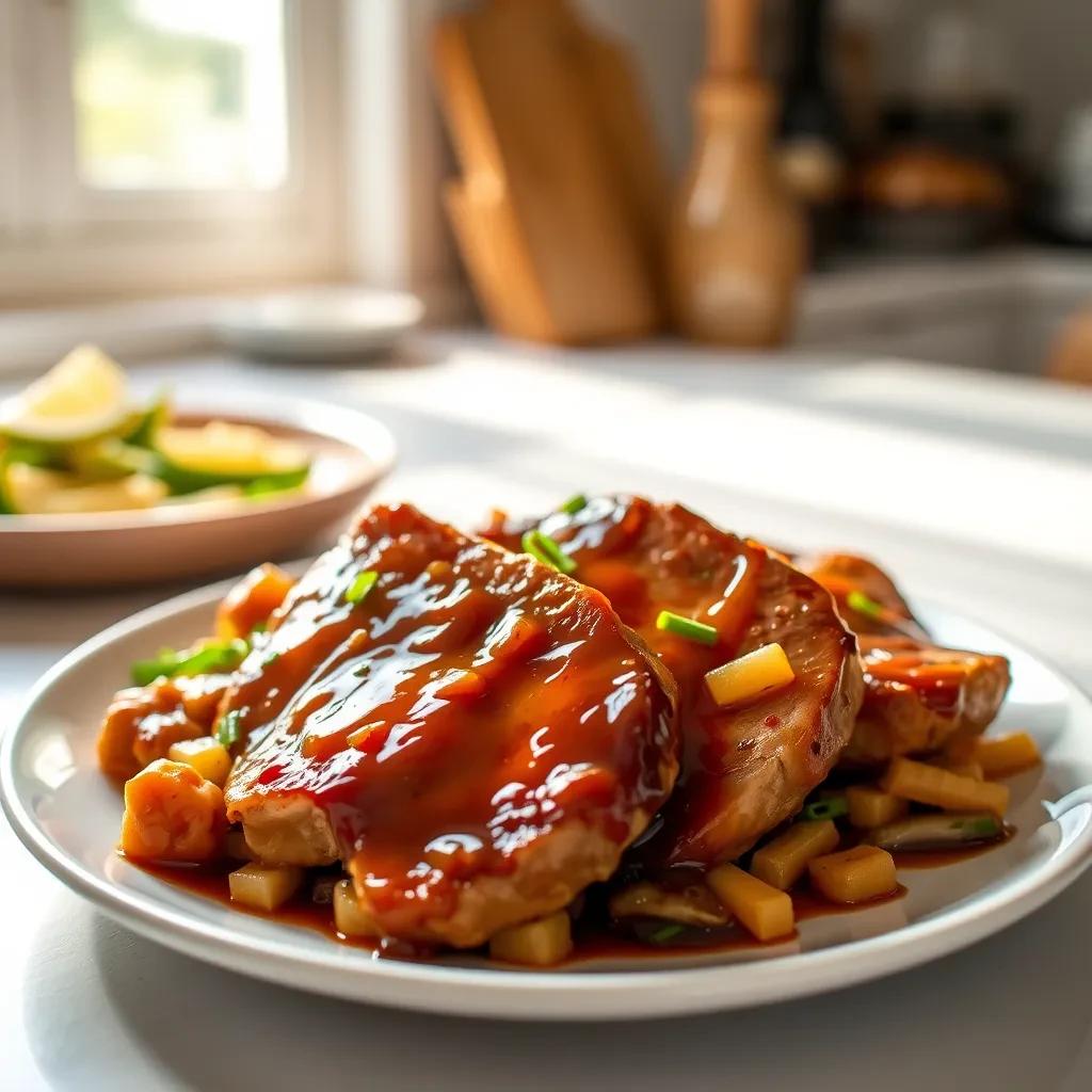 Teriyaki Pork Chops Dinner recipe