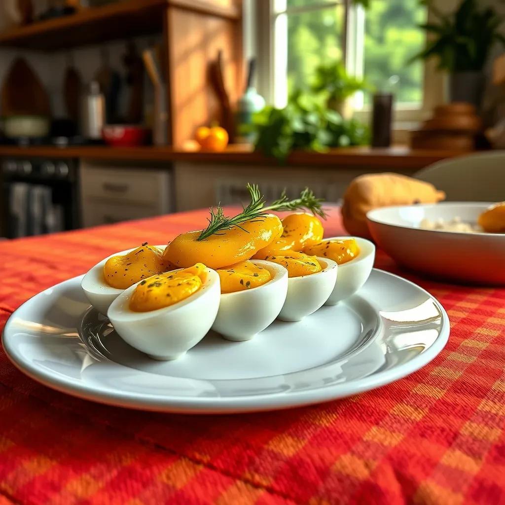 Tangy Yellow Pickled Eggs recipe