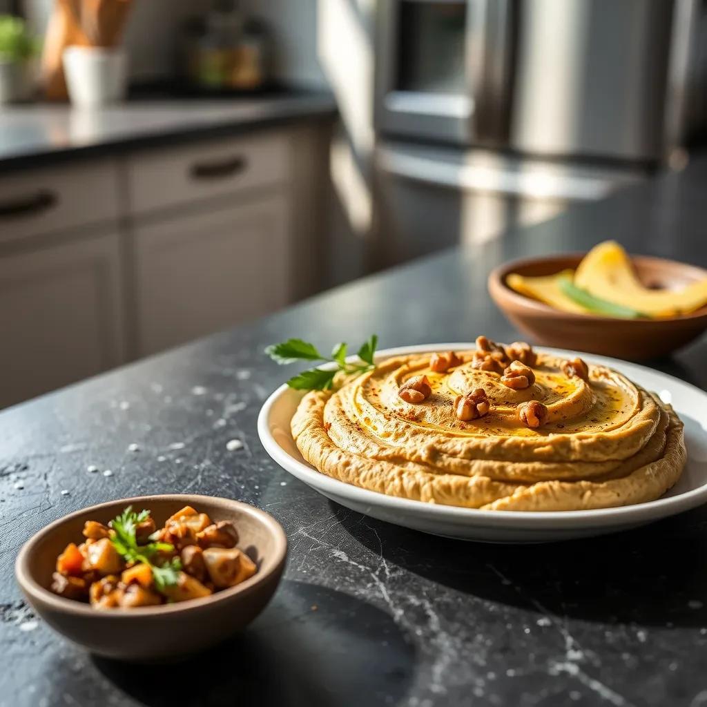 Zesty Walnut Hummus Dip recipe