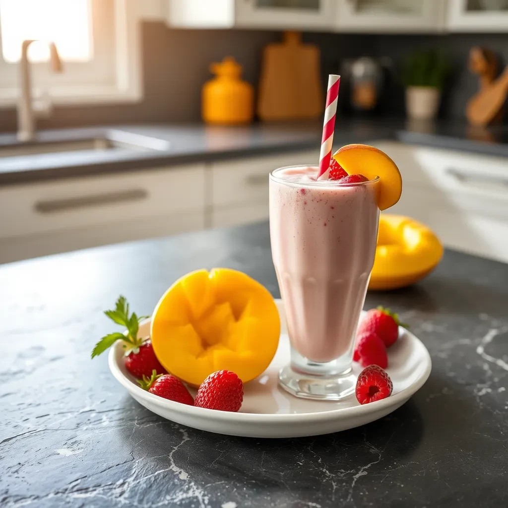 Mango Berry Milkshake recipe