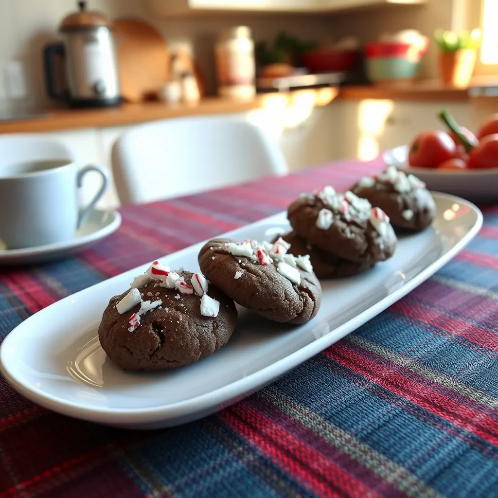 Candy Cane Hot Chocolate Cookies recipe