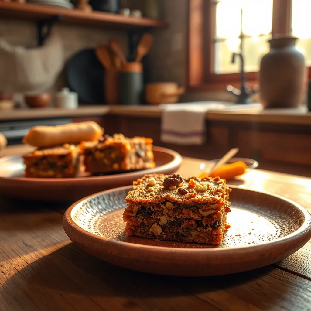 Carrot Raisin Walnut Bars recipe