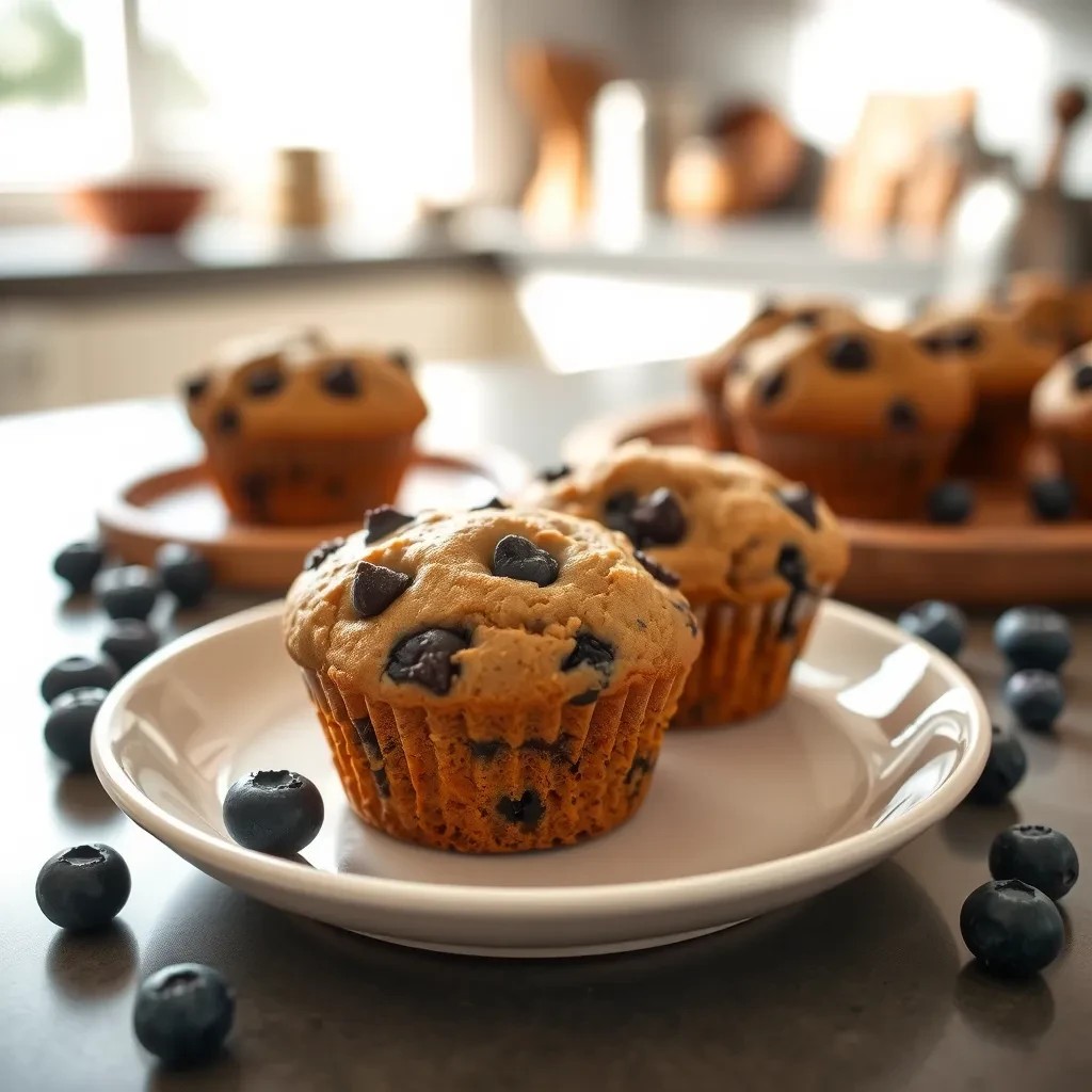 Chocolate Chip Blueberry Muffins recipe