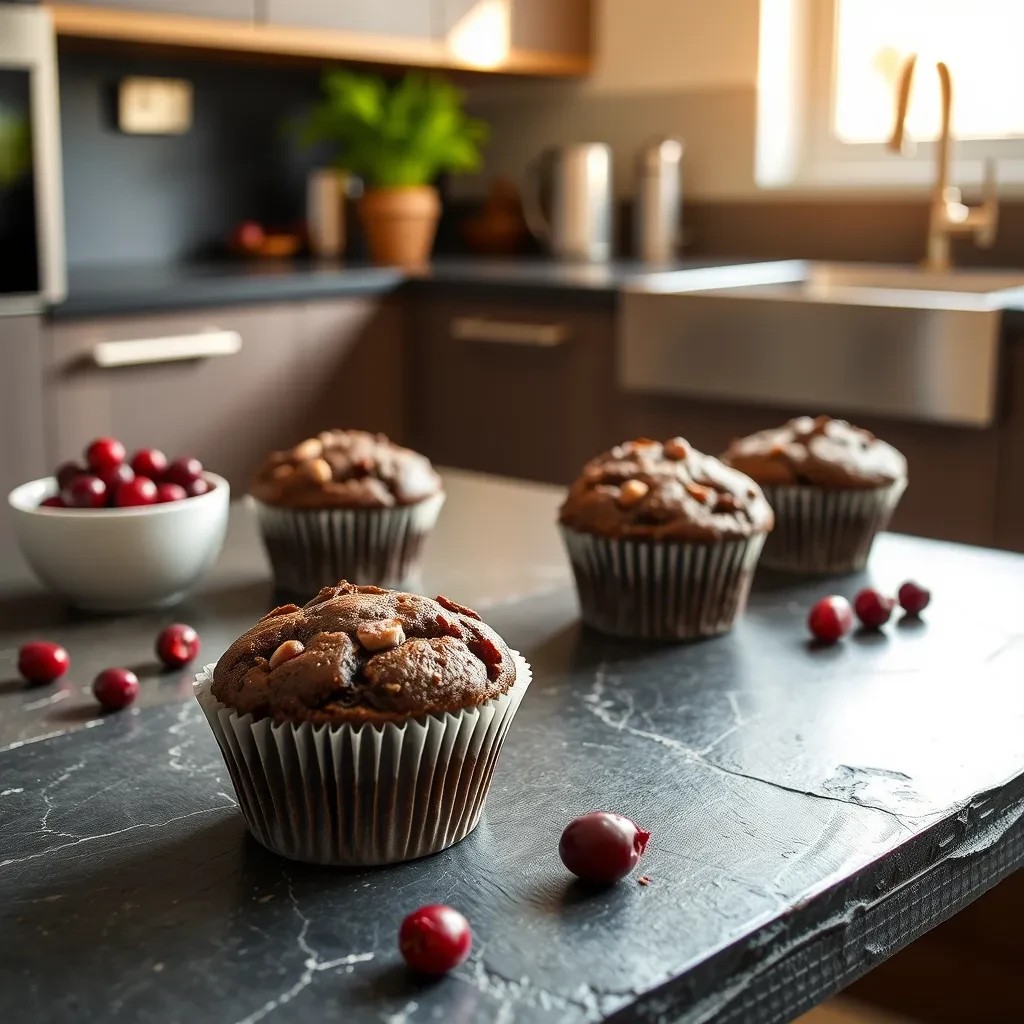 Chocolate Cranberry Cappuccino Muffins recipe