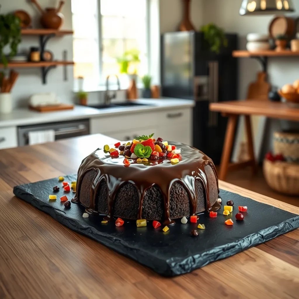 Chocolate Honey Cake with Glaze