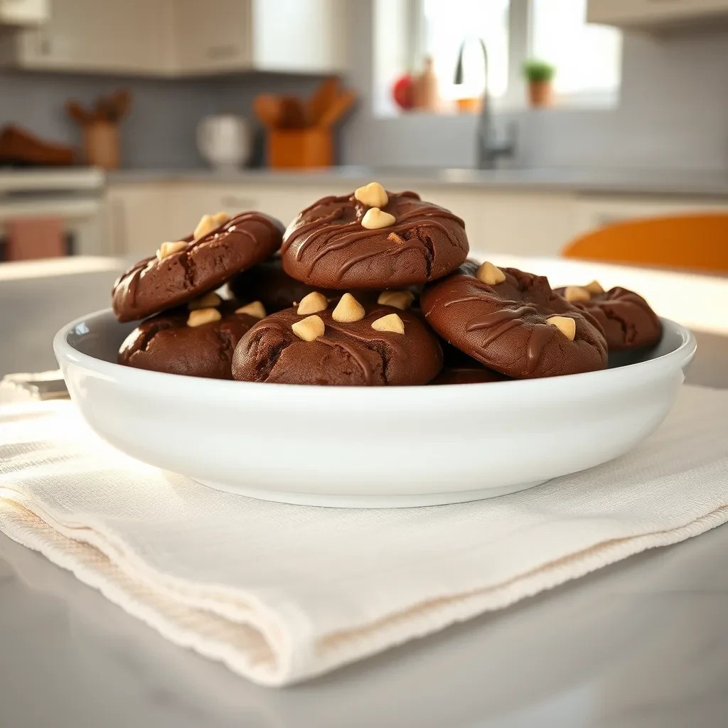 Chocolate Peanut Butter Delight Cookies recipe