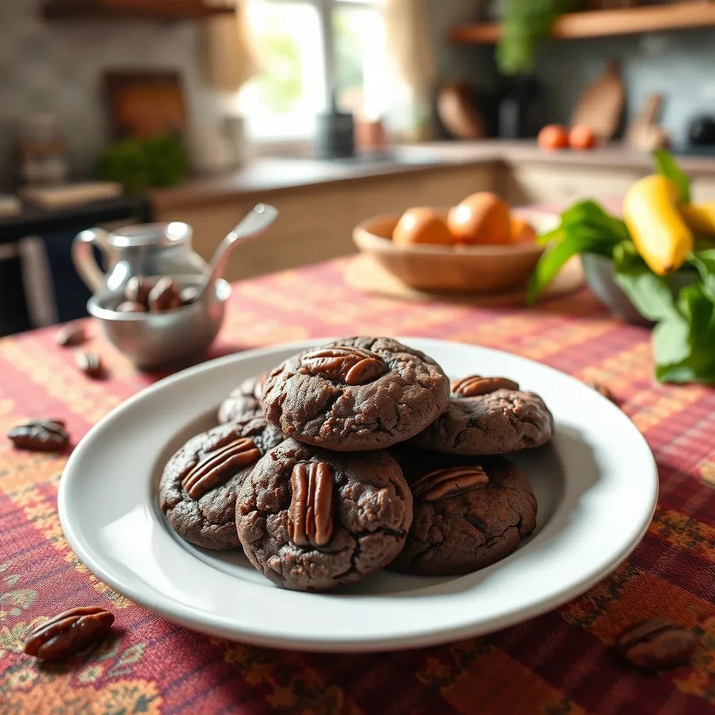 Chocolate Pecan Cookies recipe