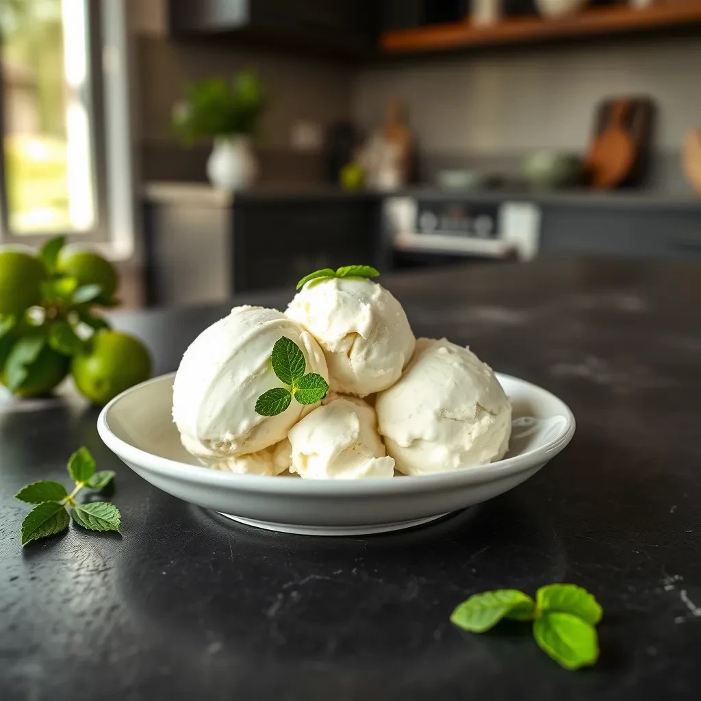 Coconut Mint Lime Ice Cream recipe