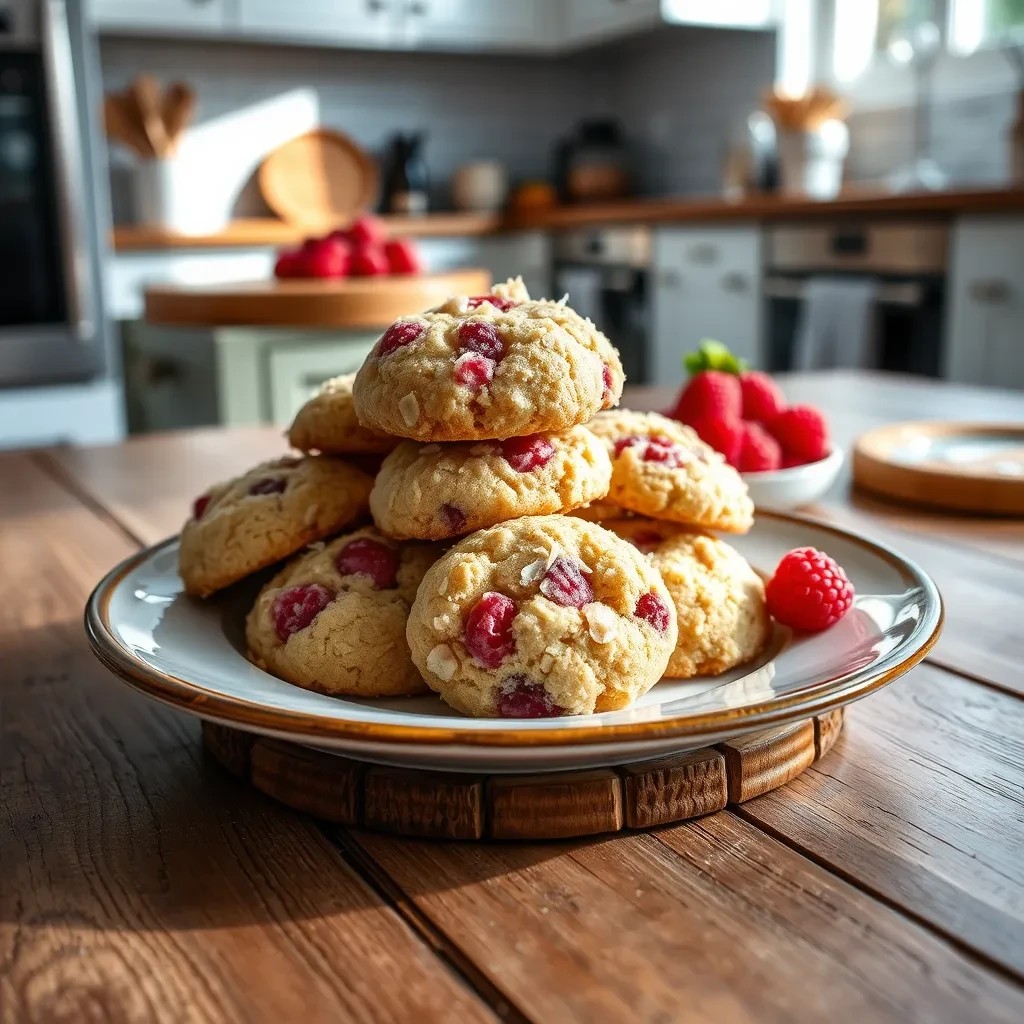 Coconut Raspberry Delight Cookies recipe