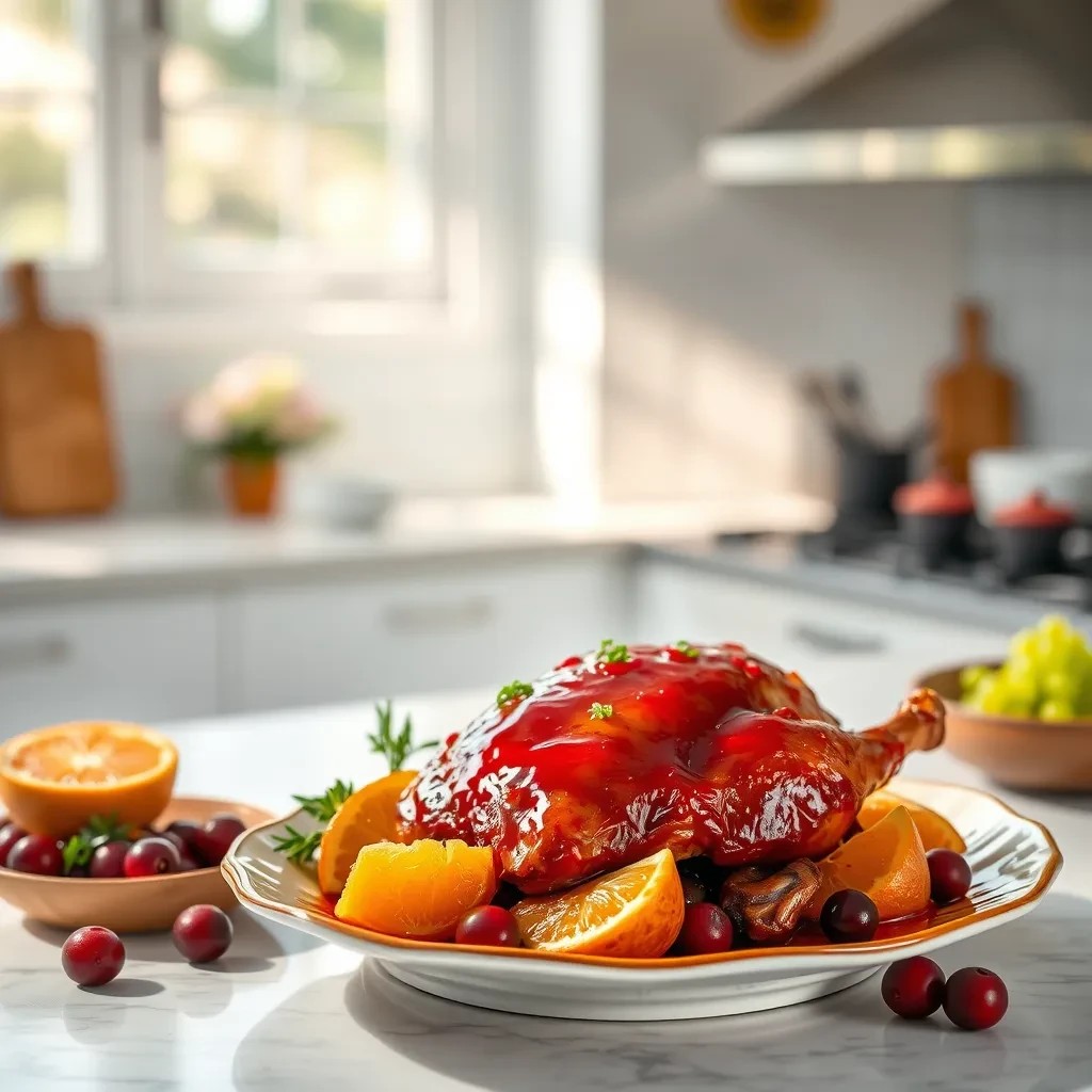 Cranberry Orange Glazed Duck recipe