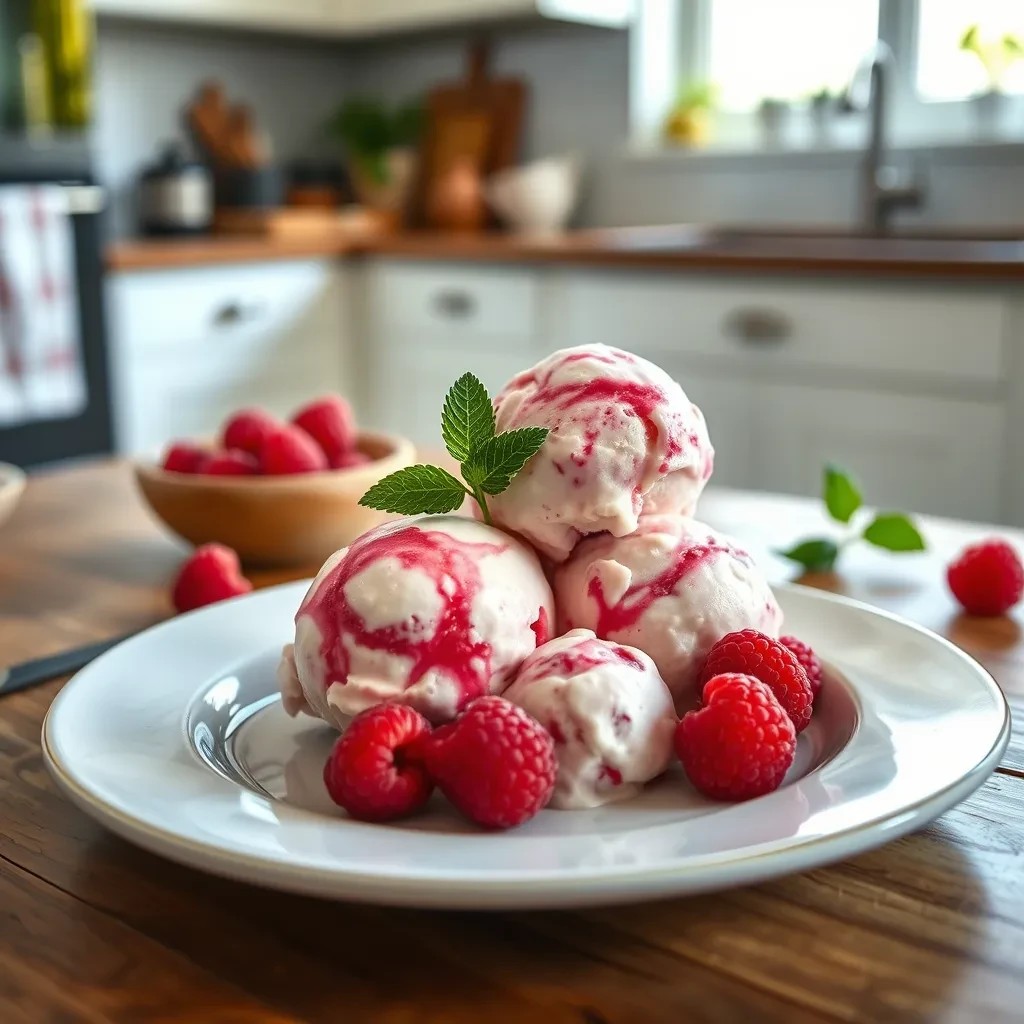 Creamy Raspberry Delight Ice Cream recipe