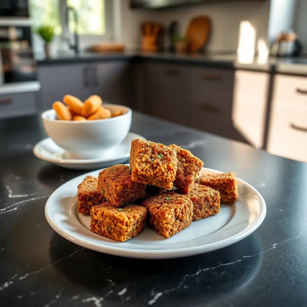 Crispy Fried Tofu Lentil Bites recipe