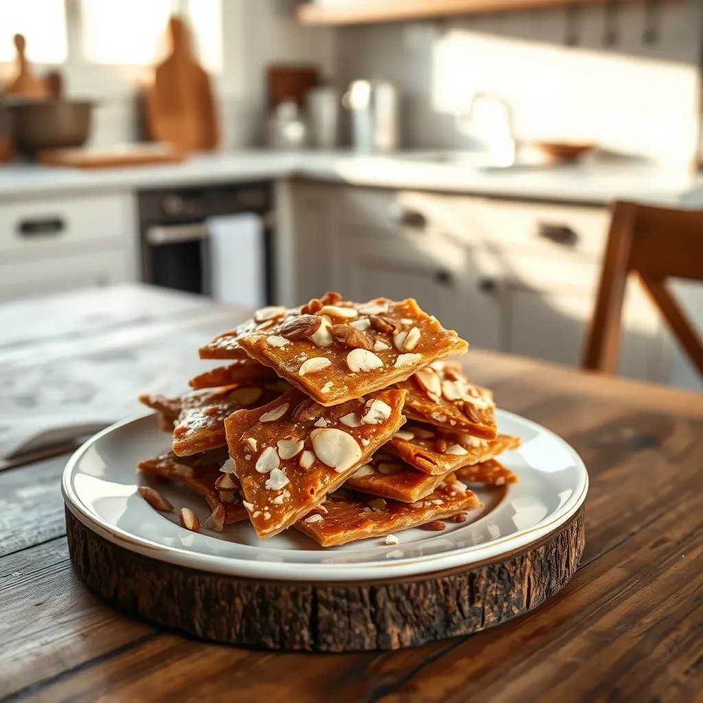 Crunchy Almond Brittle recipe