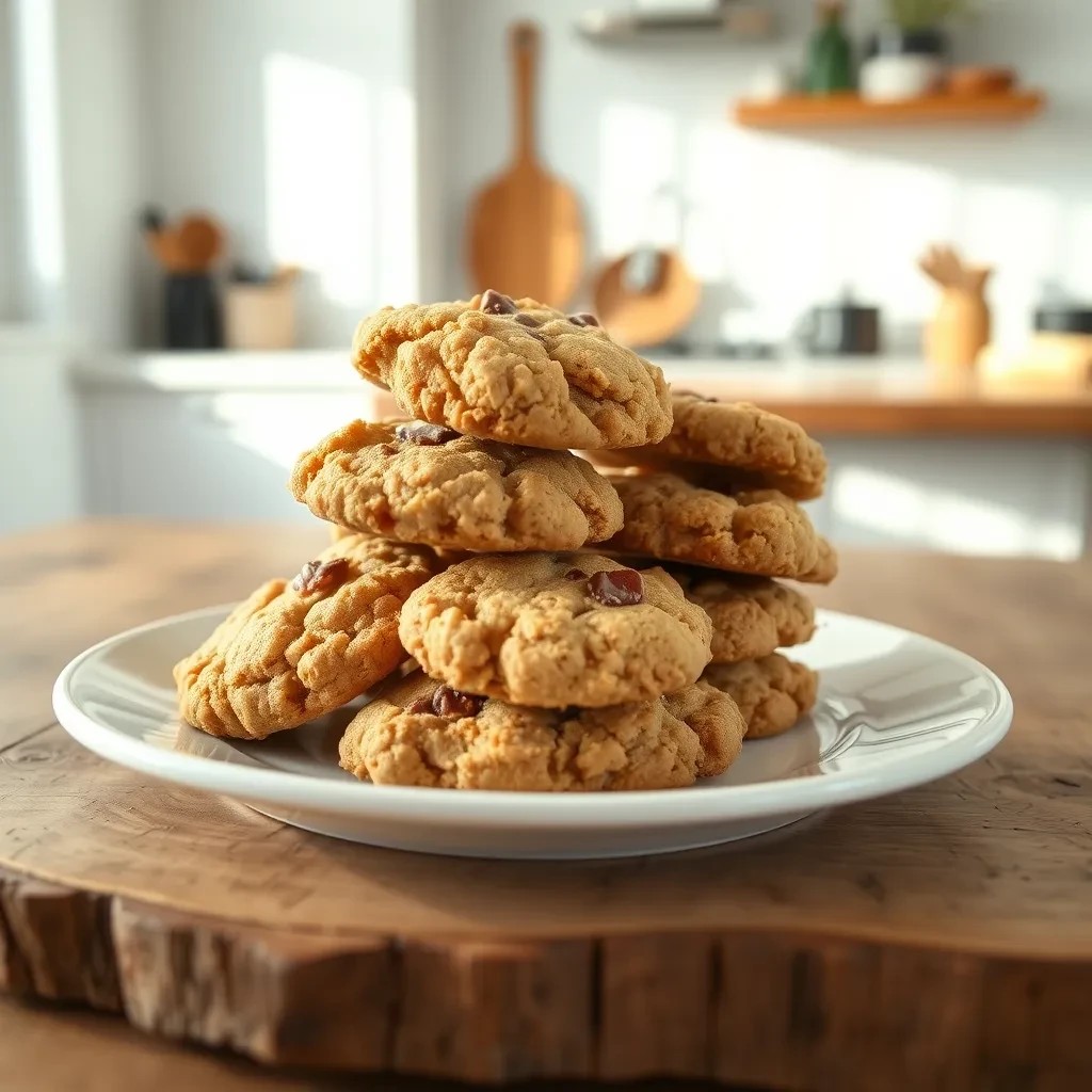 Crunchy Peanut Butter Malt Cookies recipe