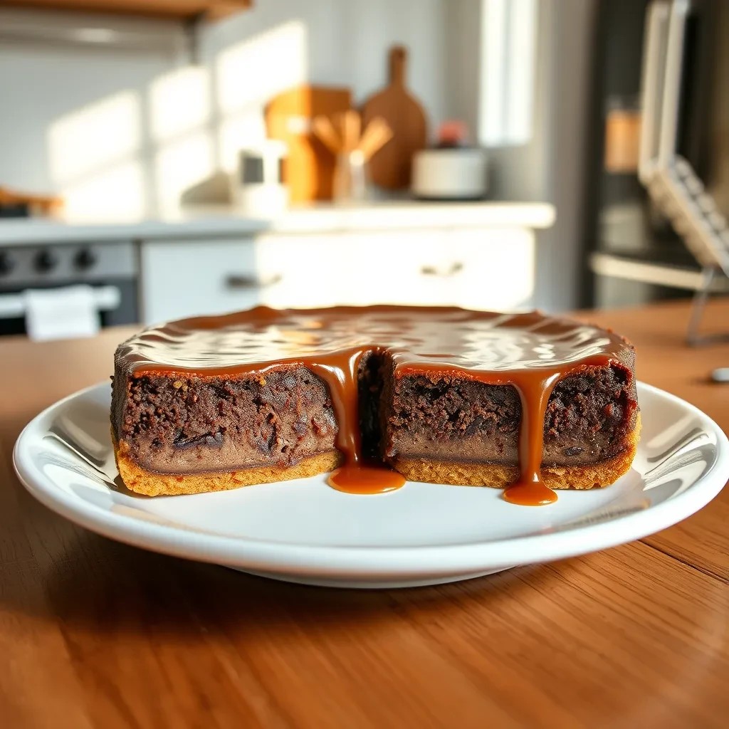 Decadent Baked Chocolate Caramel Cheesecake recipe