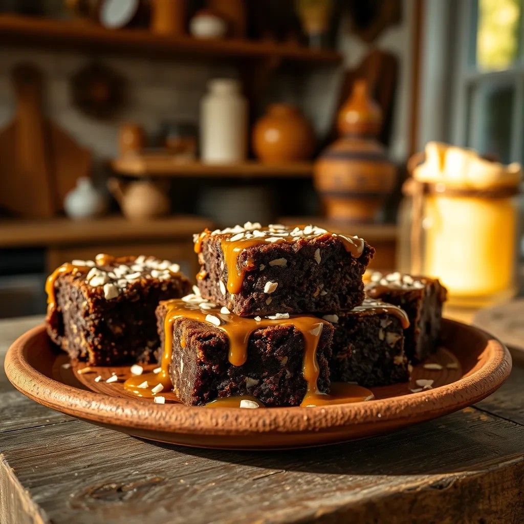 Decadent Caramel Coconut Brownies recipe