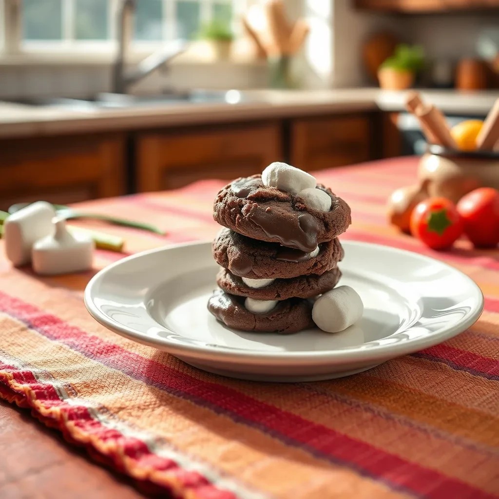 Decadent Chocolate Marshmallow Cookies recipe