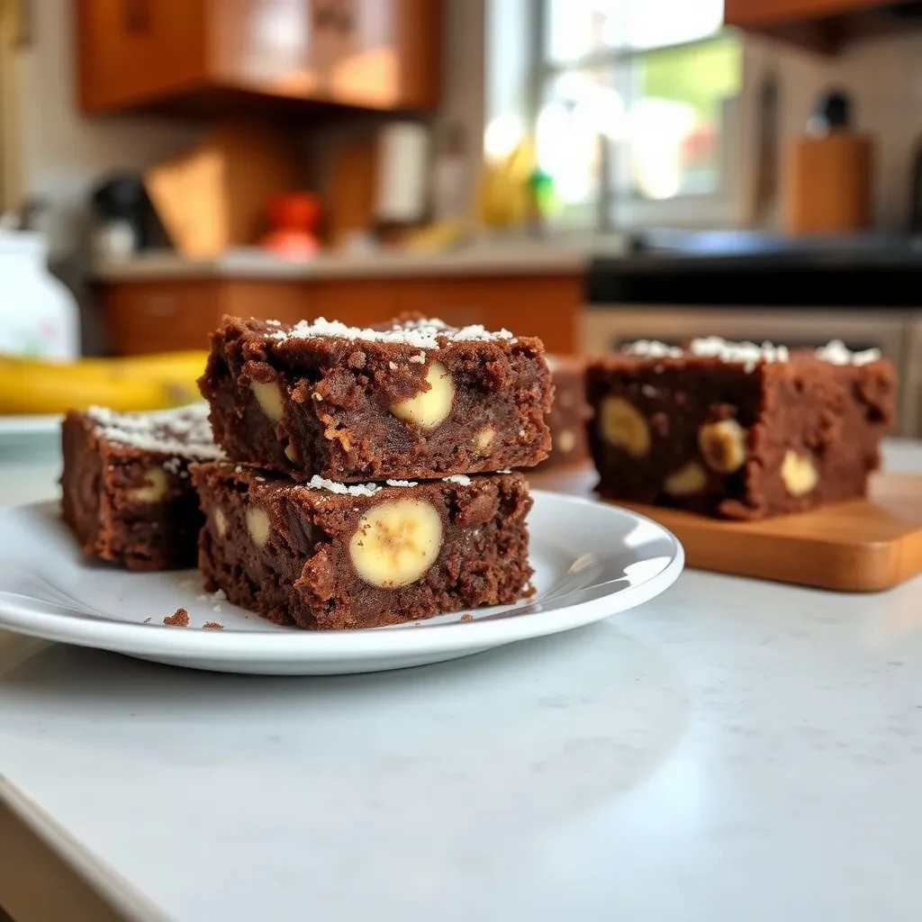 Decadent Cocoa Banana Bars recipe