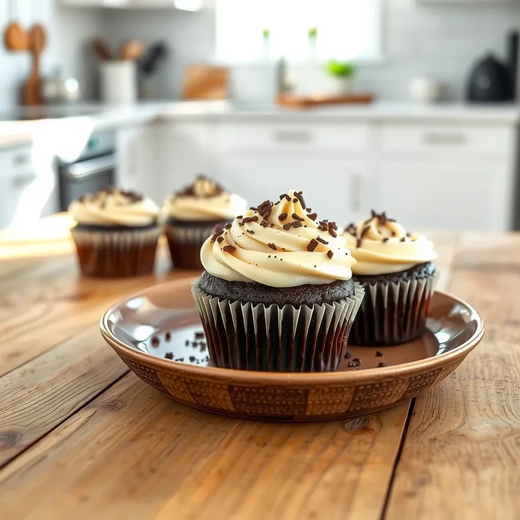 Decadent Creamy Chocolate Cupcakes recipe