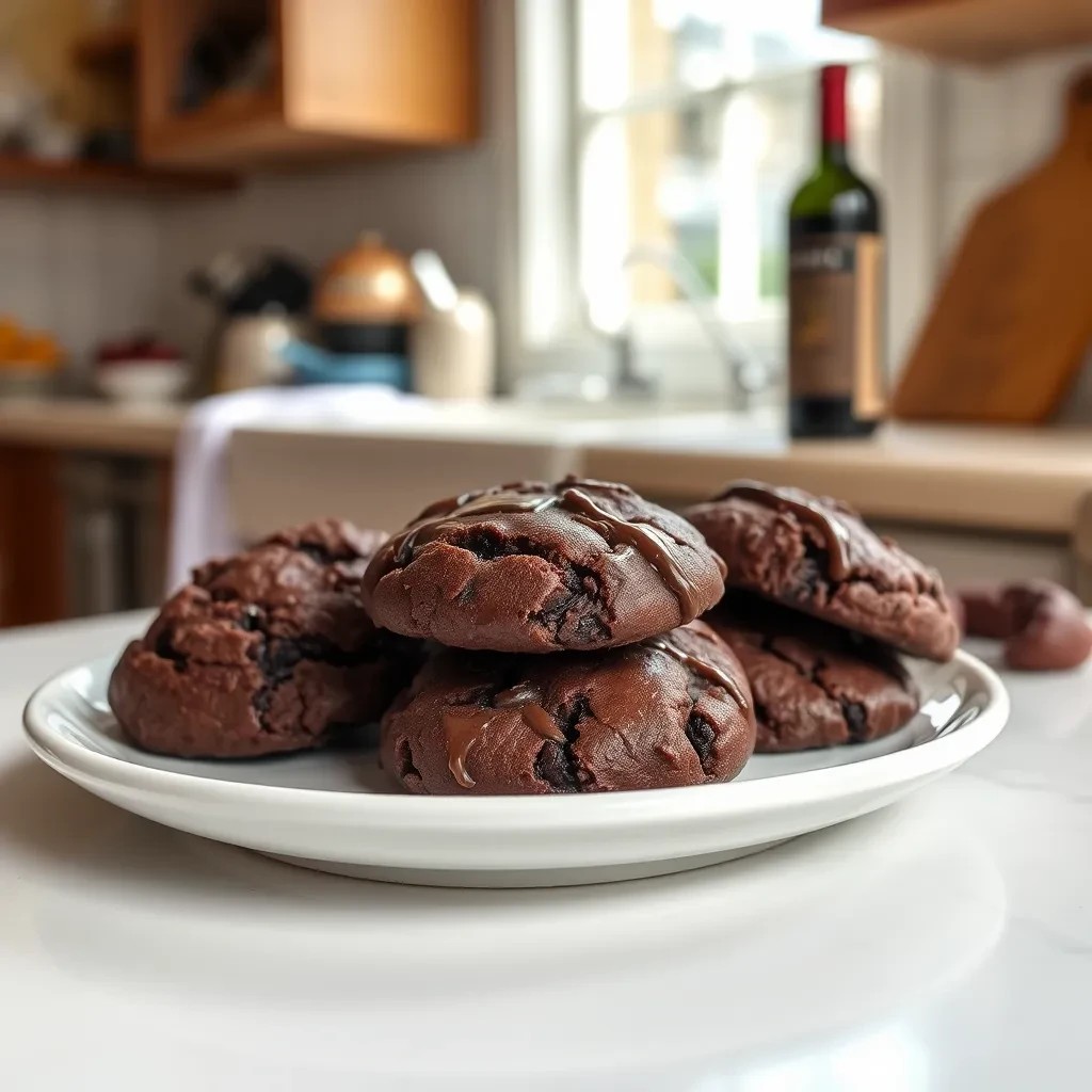 Decadent Red Wine Chocolate Cookies recipe