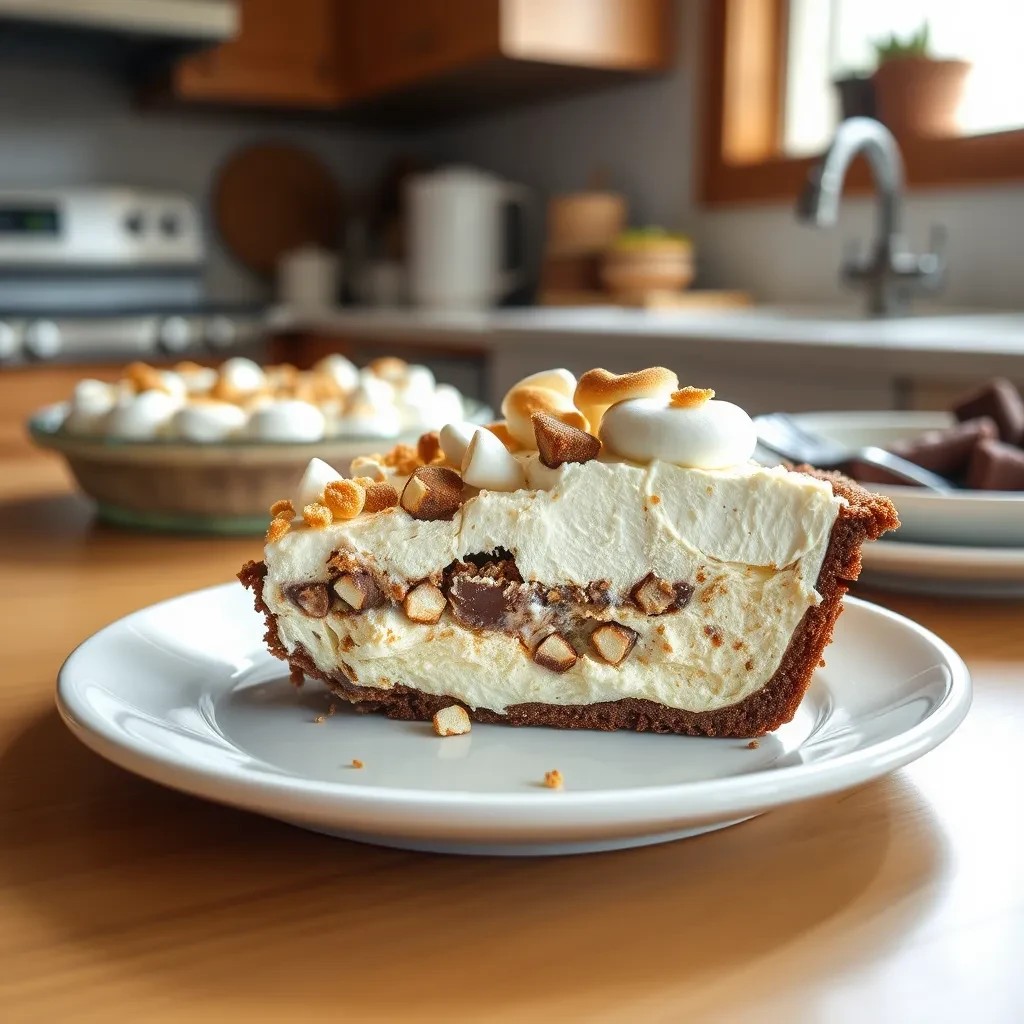 Decadent S'more Ice Cream Pie recipe