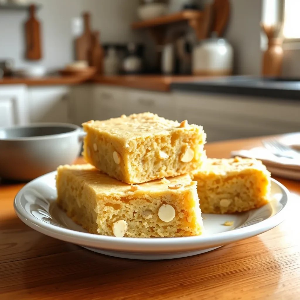 Decadent White Chocolate Blondies recipe