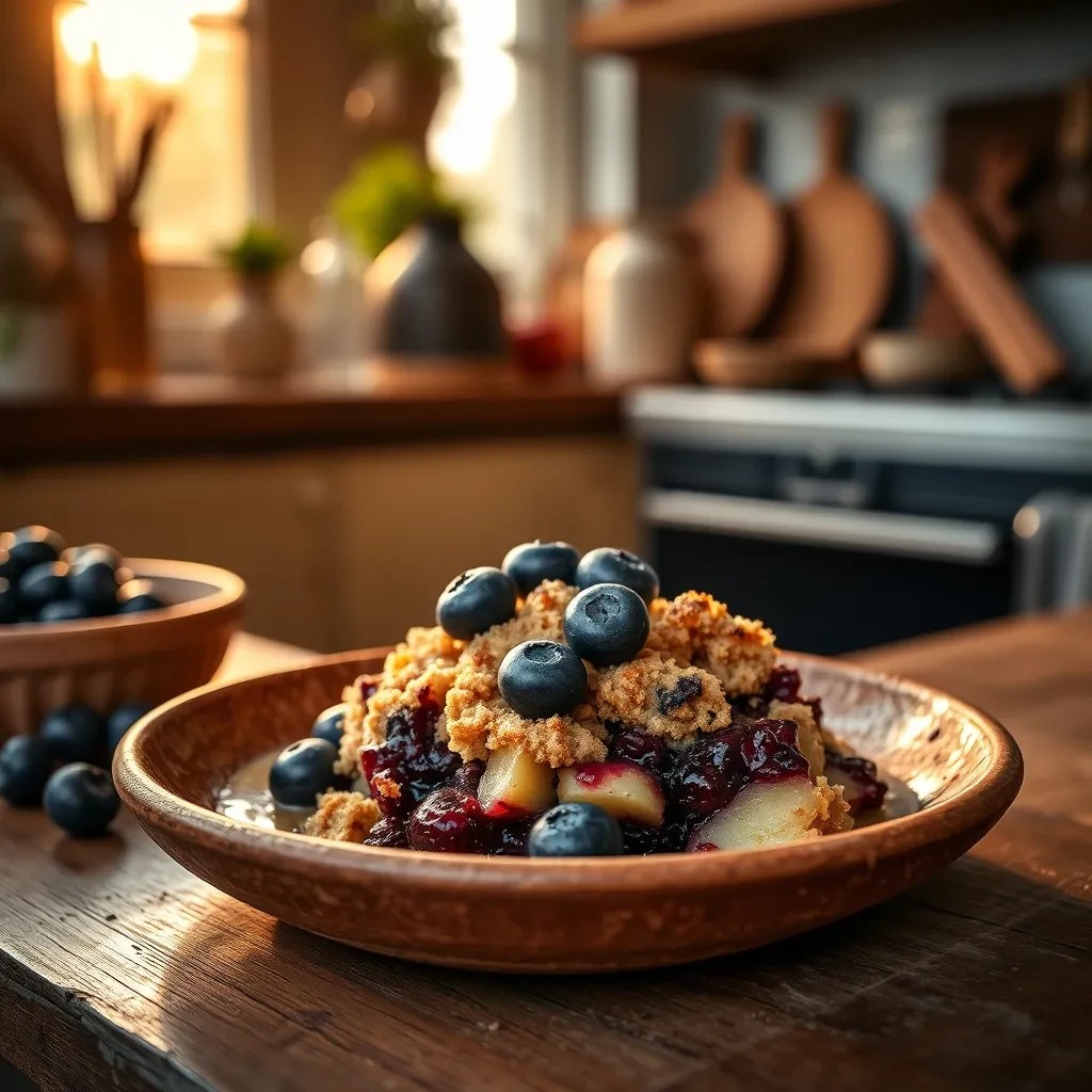 Delicious Blueberry Apple Crisp recipe