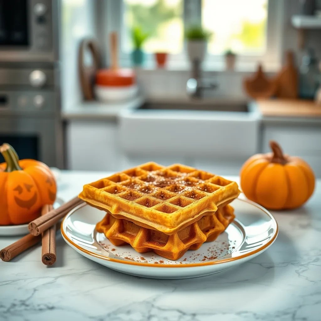 Delicious Cinnamon Pumpkin Waffles recipe