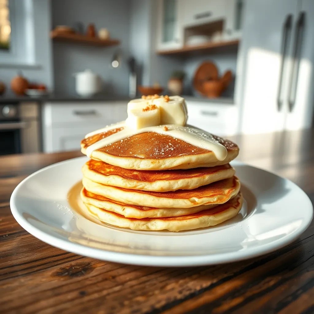 Delicious Eggnog Pancakes recipe