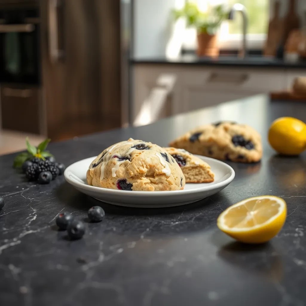 Delicious Huckleberry Lemon Scones recipe