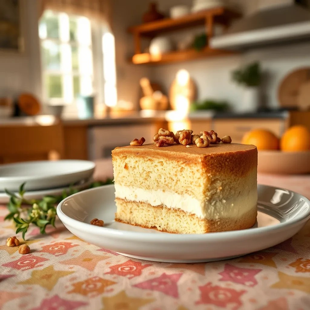 Delicious Maple Walnut Chiffon Cake recipe