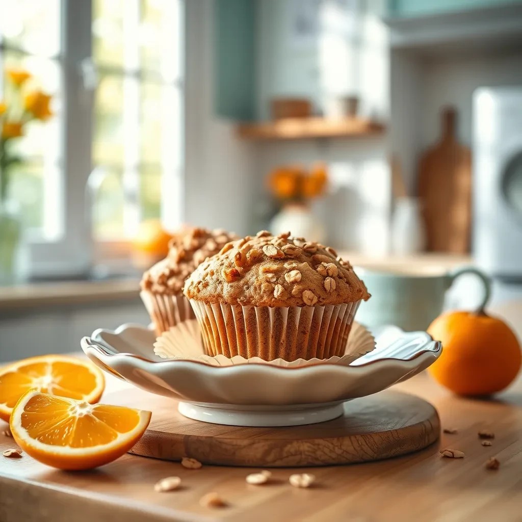 Delicious Orange Oatmeal Muffins recipe