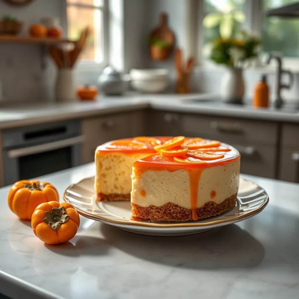 Delicious Persimmon Cheesecake recipe