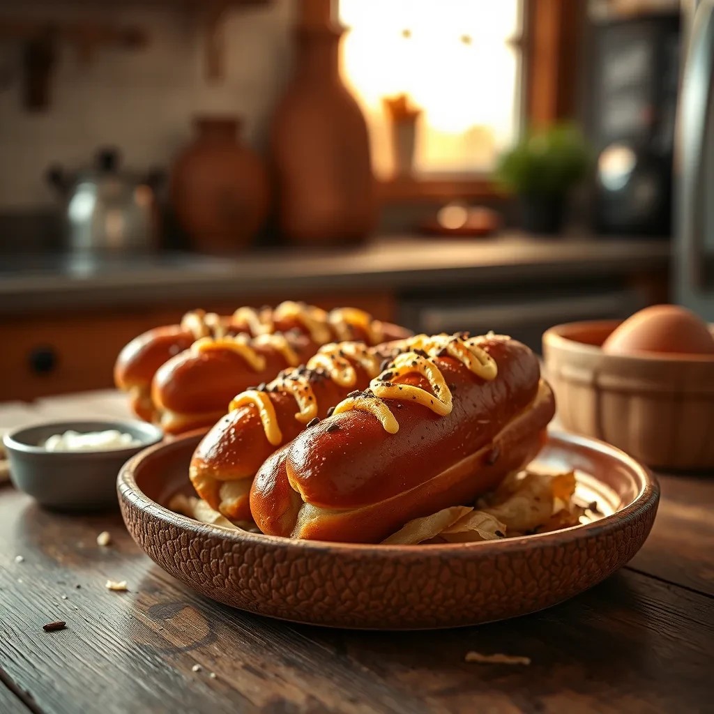 Delicious Pretzel Dogs recipe