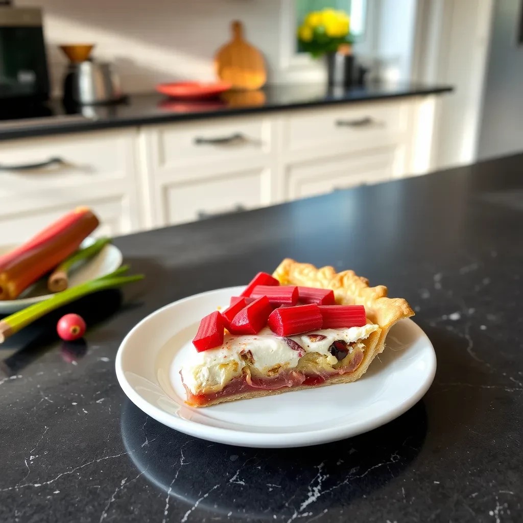 Delicious Sour Cream Rhubarb Pie recipe