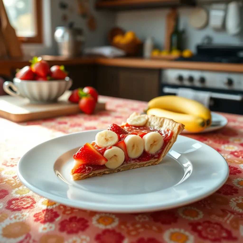 Delicious Strawberry Banana Pie recipe