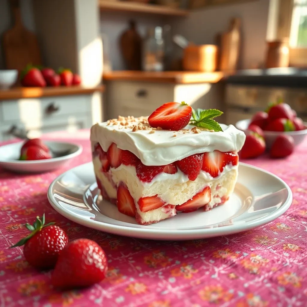 Delicious Strawberry Shortcake Trifle recipe