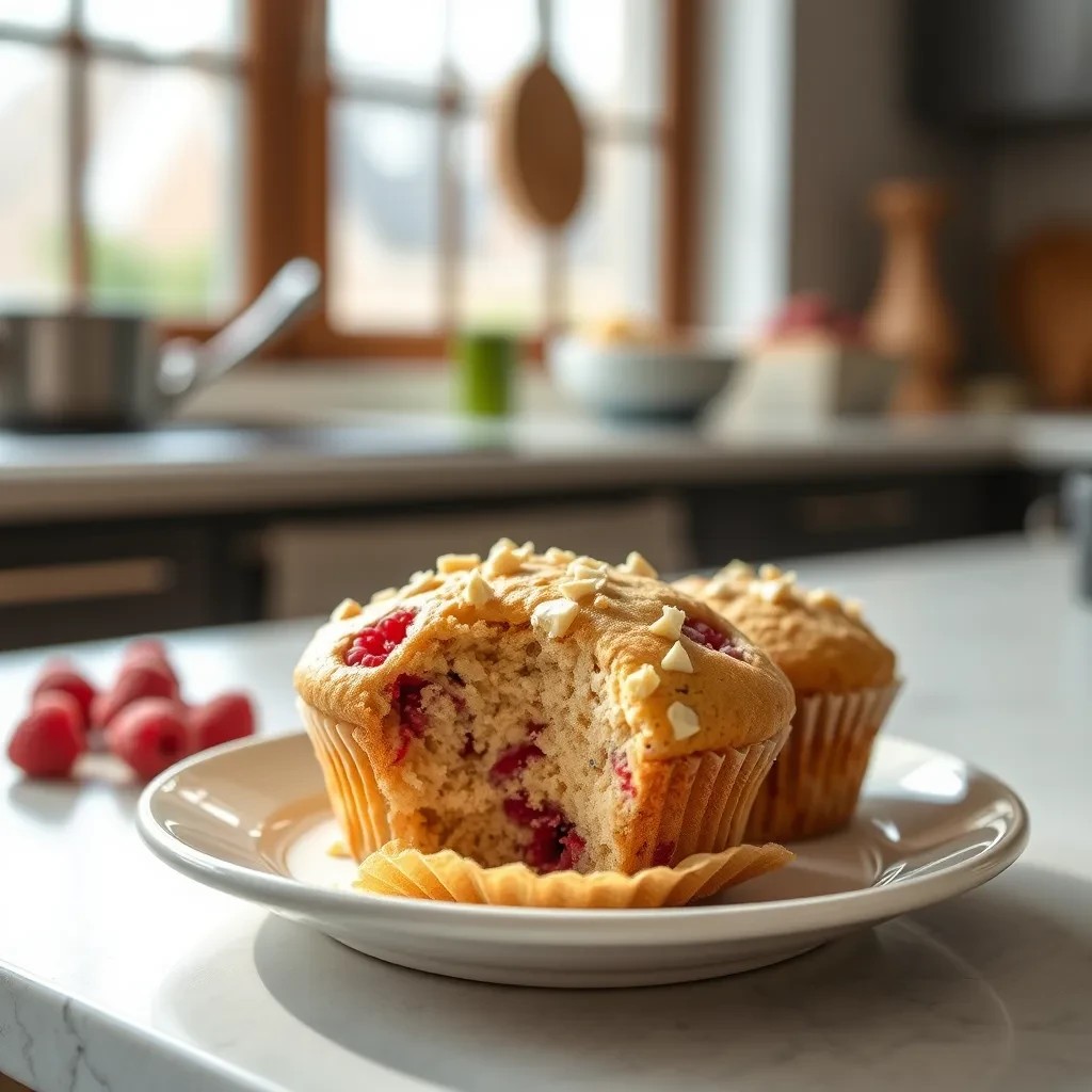 Delicious White Chocolate Raspberry Muffins recipe