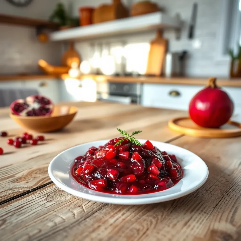 Festive Cranberry-Pomegranate Sauce recipe