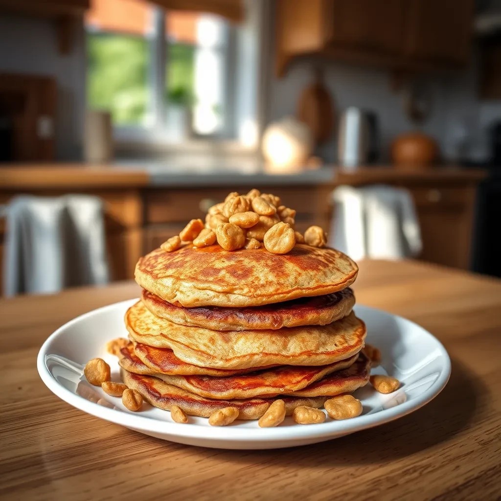 Gingersnap Peanut Butter Pancakes Delight recipe