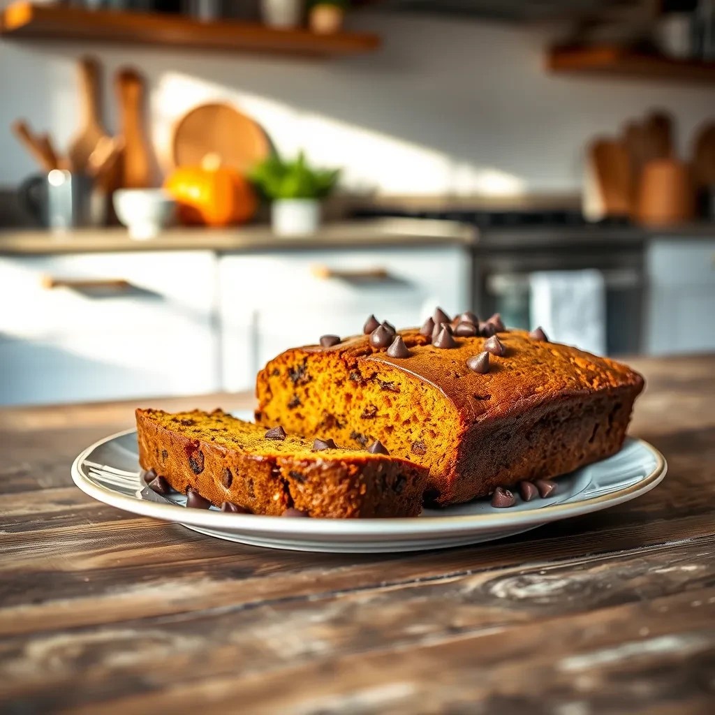 Healthy Pumpkin Chocolate Chip Bread recipe