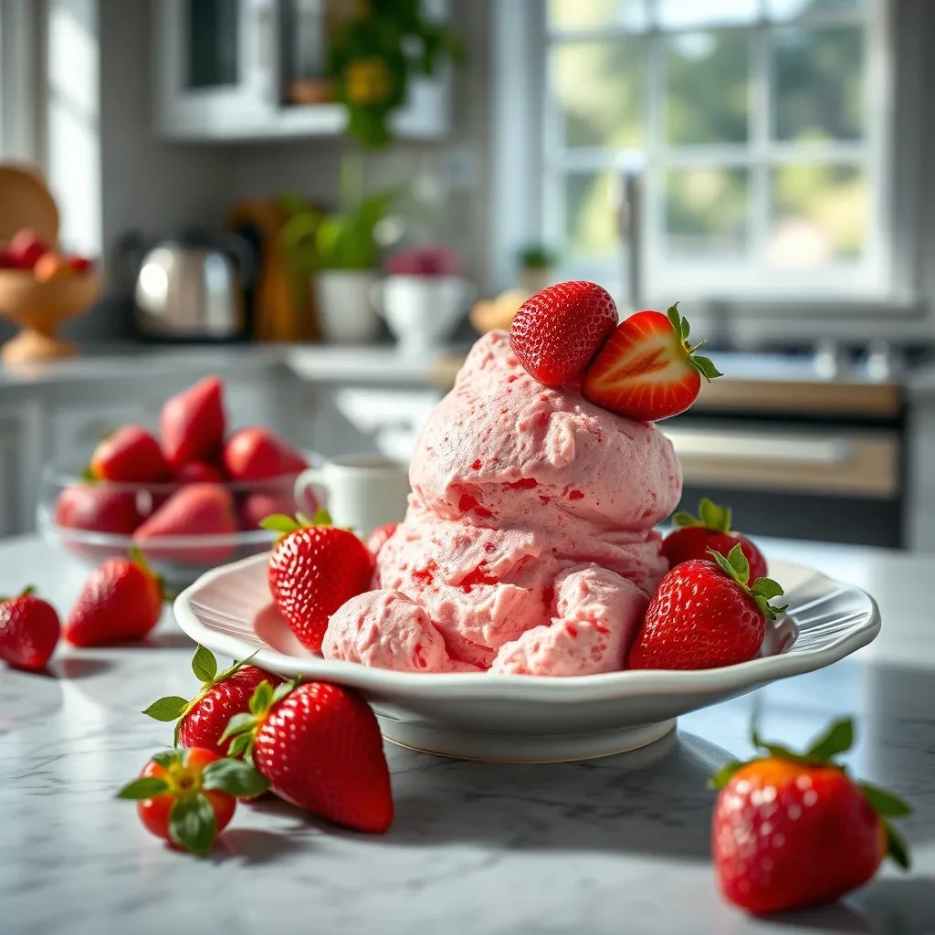 Healthy Strawberry Sherbet recipe