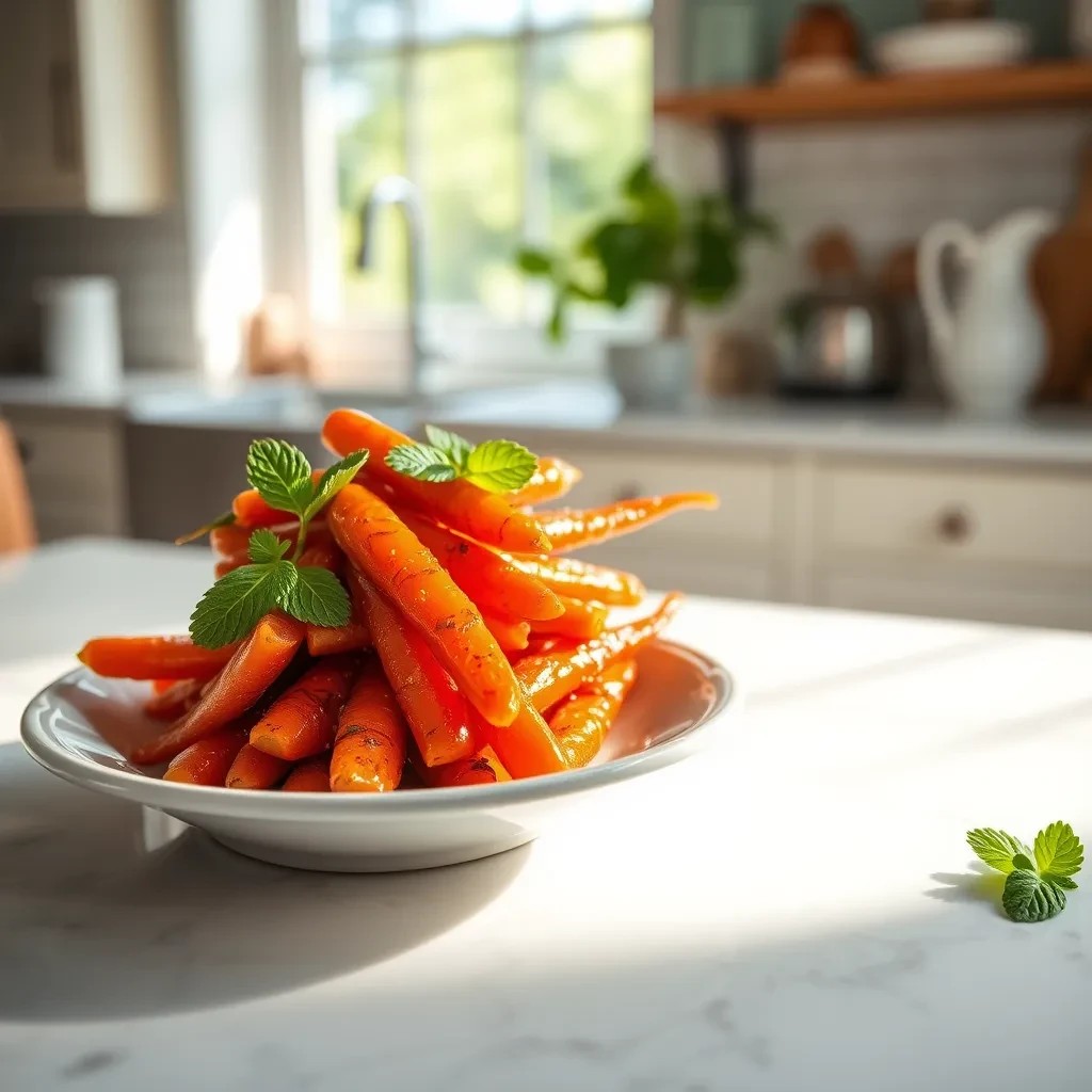 Honey Mint Glazed Carrots recipe