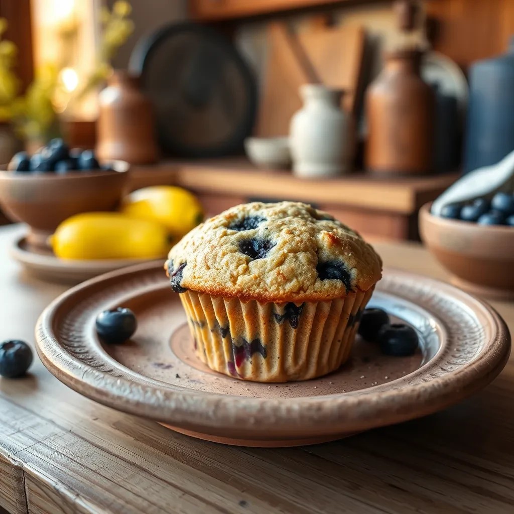 Lemon Verbena Blueberry Muffins recipe