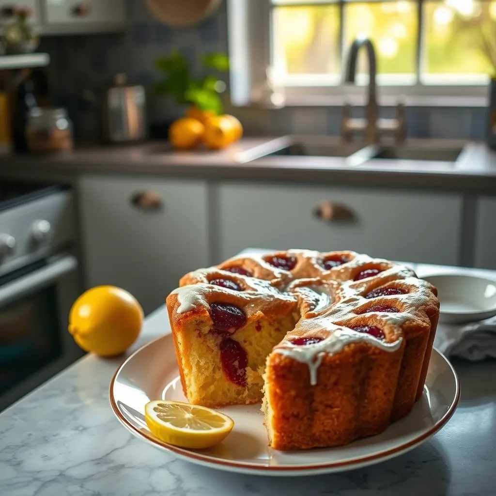 Lemon Zest Plum Cake recipe